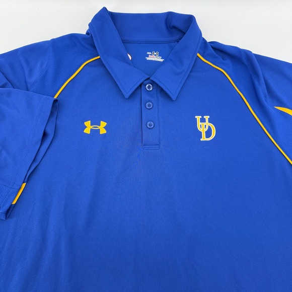 Under Armour Other - Under Armour University of Delaware Blue Hens Polo Shirt Mens XXL Blue HeatGear